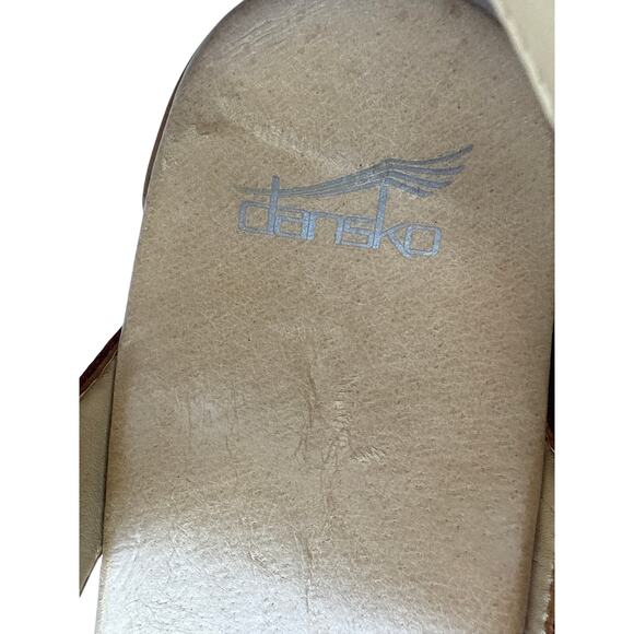 Dansko Women's Kristy Clog Sandals in Red Leather Size 37 - Picture 3 of 8